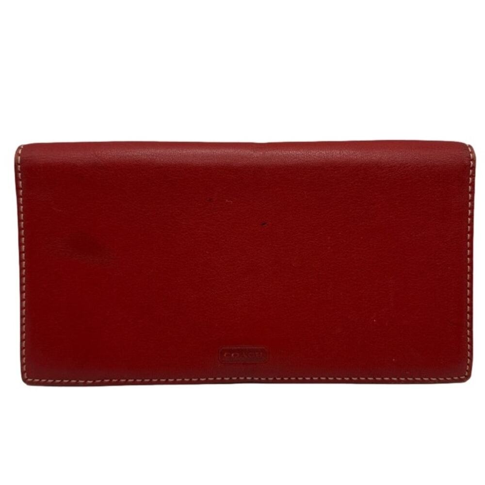 y2k COACH Vintage Red Checkbook Holder - Picture 1 of 5